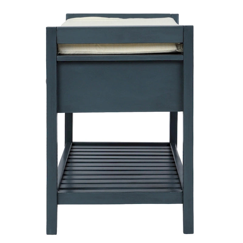 Shoe Rack with Cushioned Seat and Drawers, Multipurpose Entryway Storage Bench
