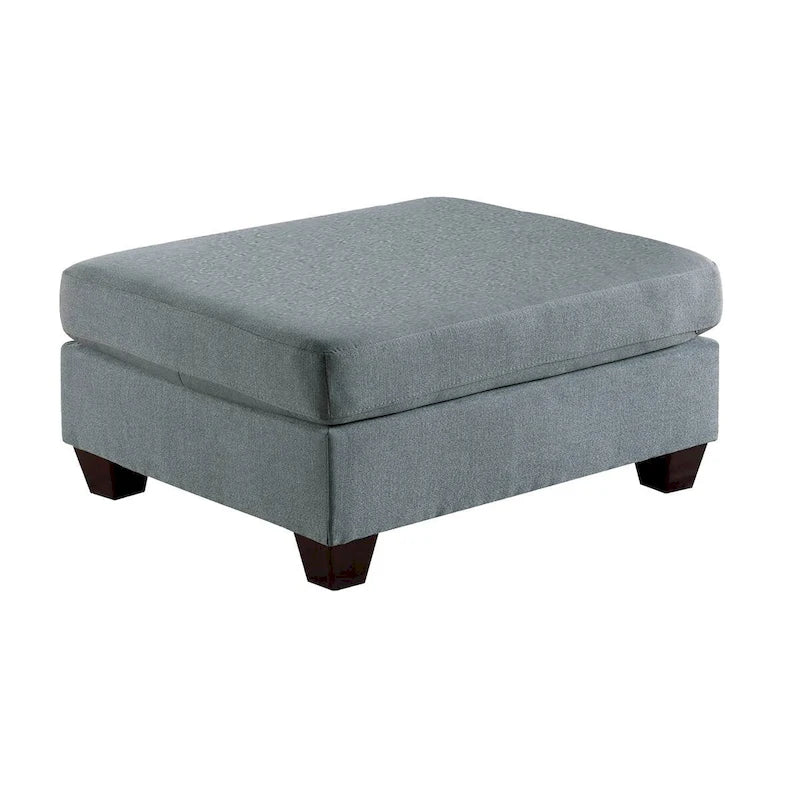 Linen Like Fabric Ottoman