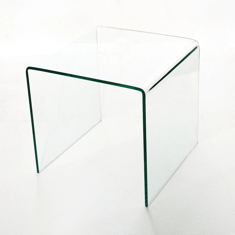 Glass Console Table, Transparent Tempered Glass Console Table