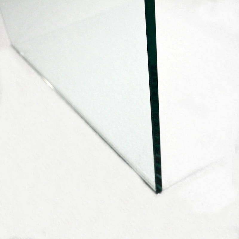 Glass Console Table, Transparent Tempered Glass Console Table