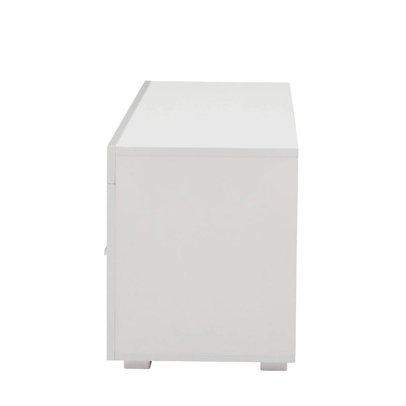 Modern 51-in Glass Shelf Storage TV Stand for TVs up to 69-in with LED Light