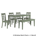 Wilmington II 60-Inch Rectangular Antique Sage Green Dining Set by iNSPIRE Q Classic
