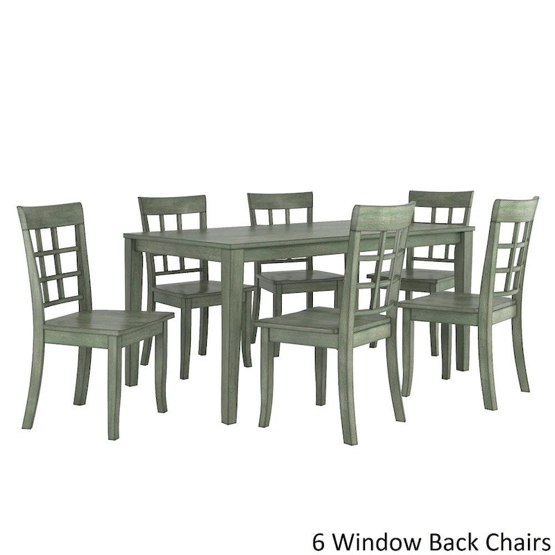 Wilmington II 60-Inch Rectangular Antique Sage Green Dining Set by iNSPIRE Q Classic