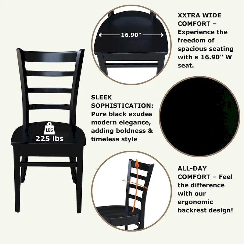 International Concepts Set of Two Emily Side Chairs