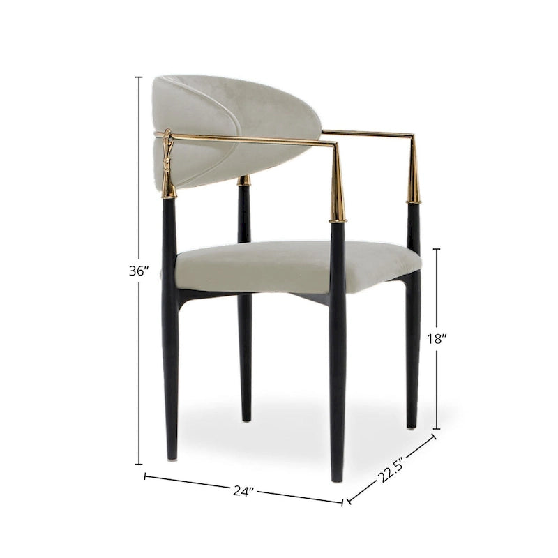 Roubi Gold Stainless Steel Dining Chair