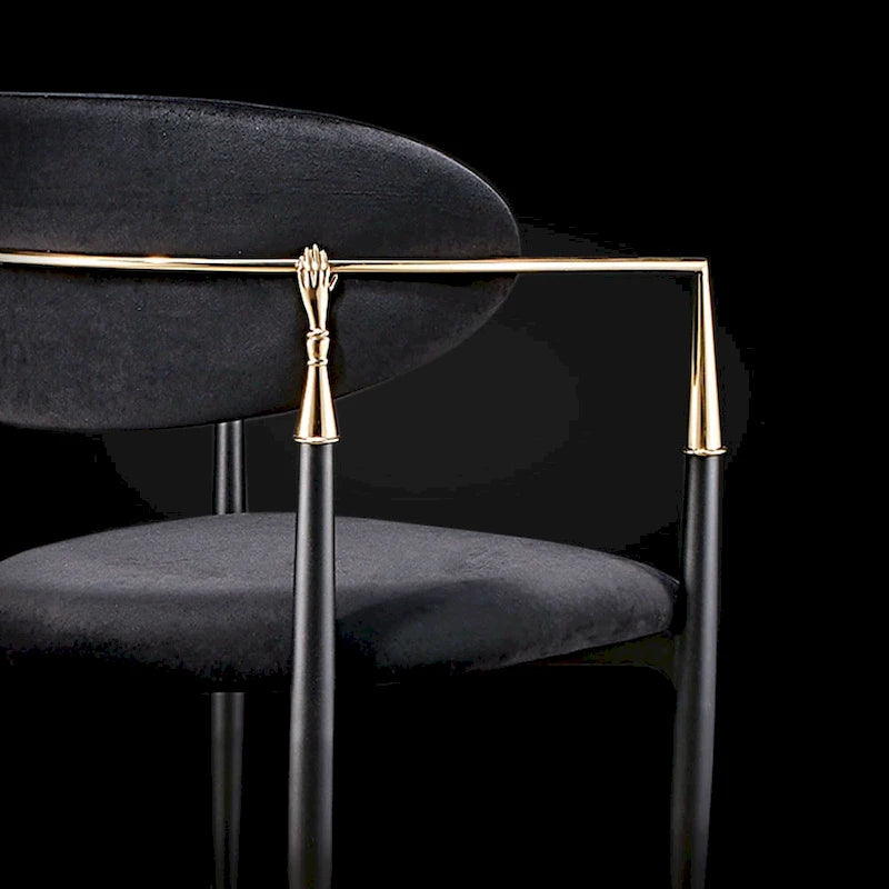 Roubi Gold Stainless Steel Dining Chair