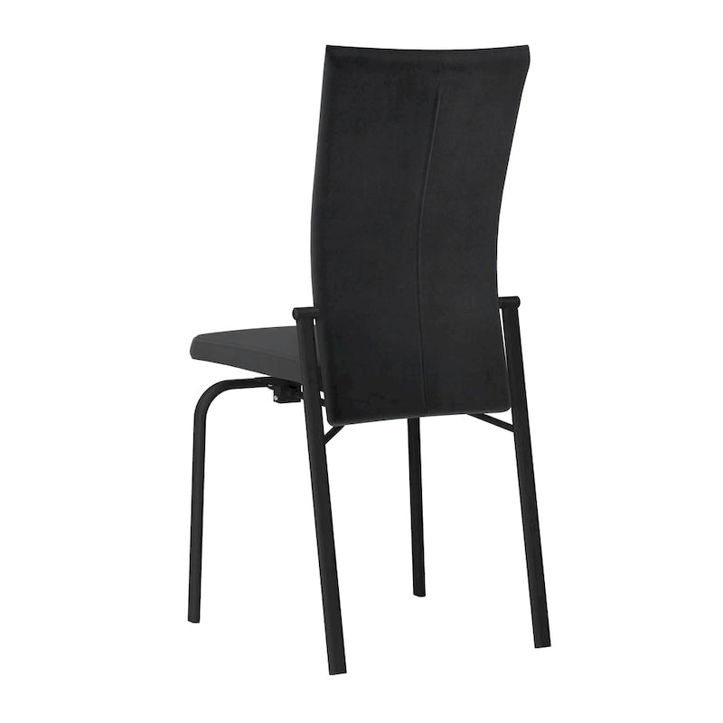 Somette Monique Black Motion-back Side Chair, Set of 2, Fully Assembled