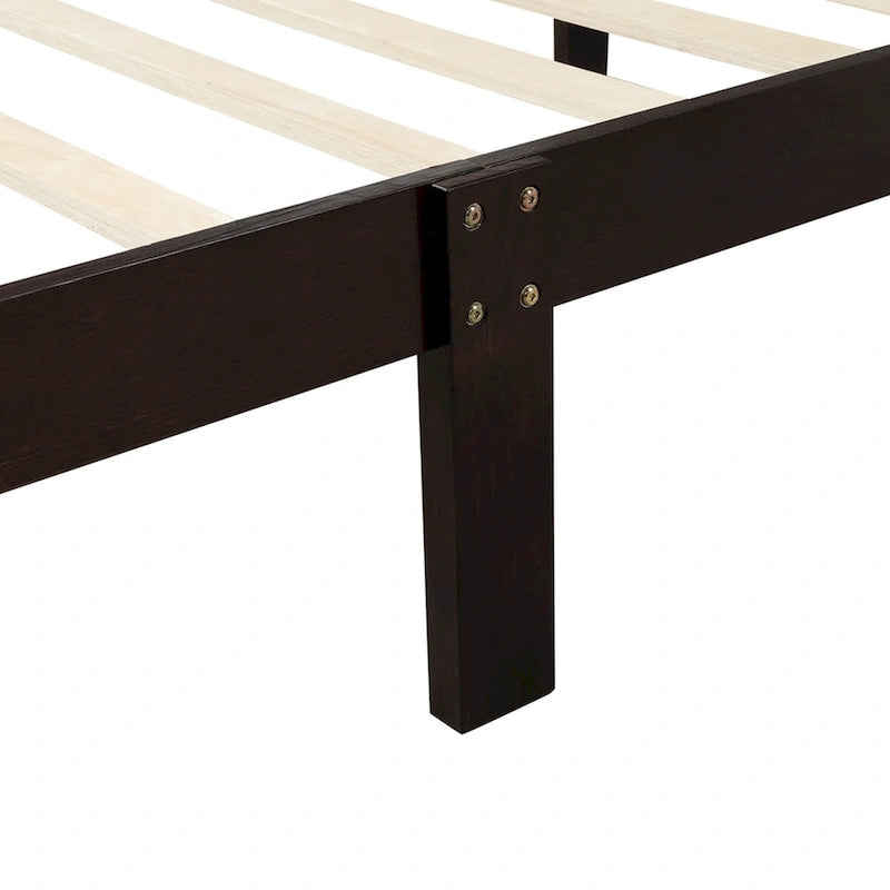 Wood Platform Bed Twin Bed Frame Panel Bed Mattress Foundation