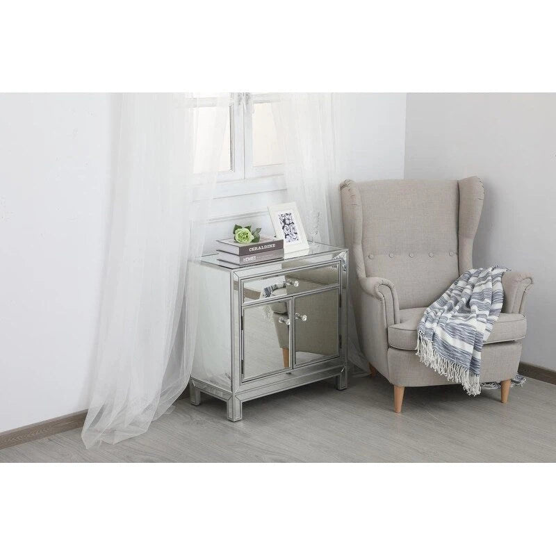 29 in. Antique Mirrored Cabinet