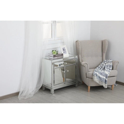 29 in. Antique Mirrored Cabinet