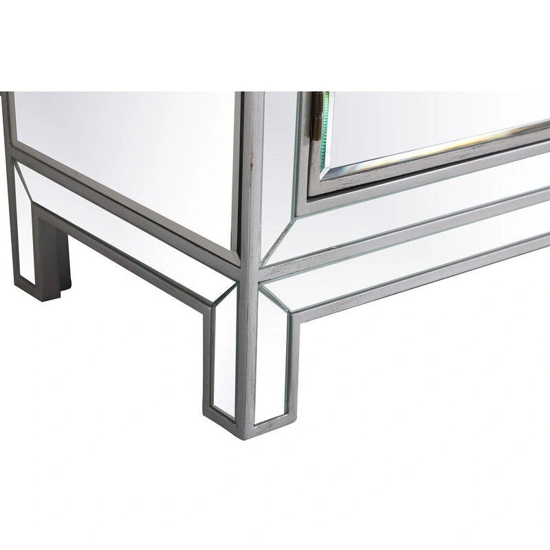 29 in. Antique Mirrored Cabinet