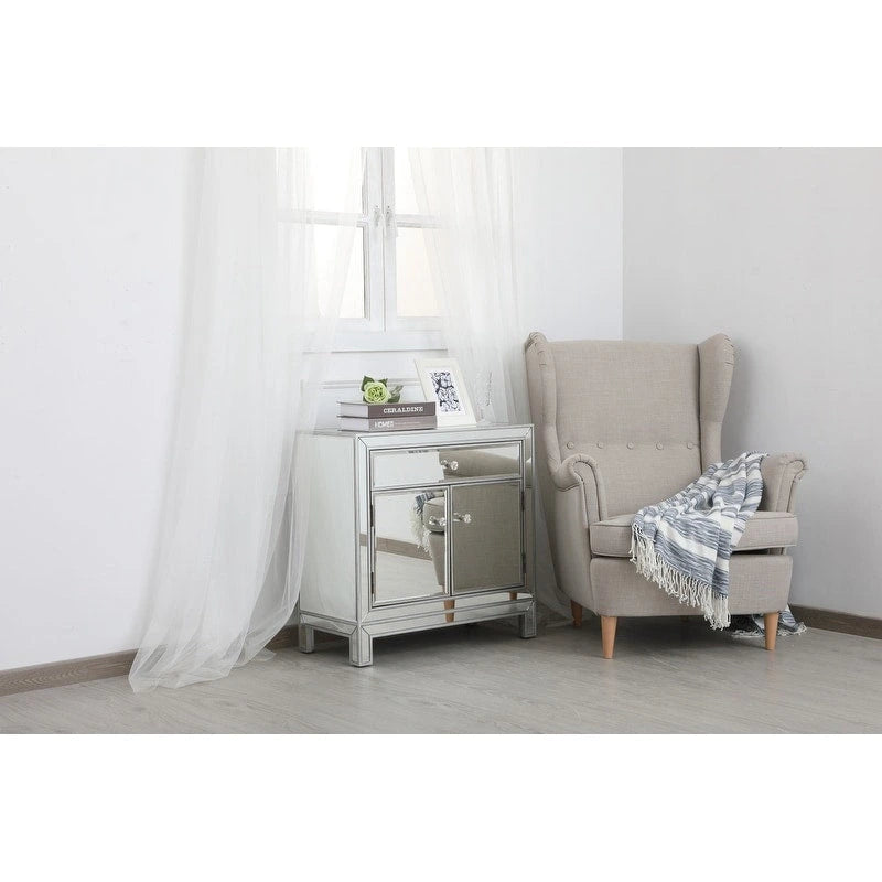 29 in. Antique Mirrored Cabinet