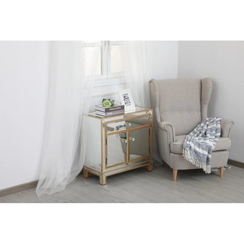 29 in. Antique Mirrored Cabinet