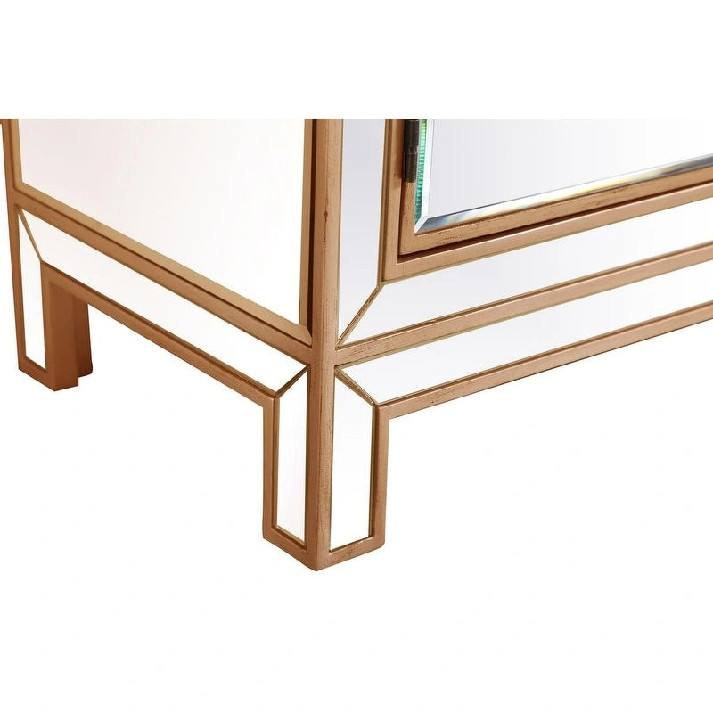 29 in. Antique Mirrored Cabinet