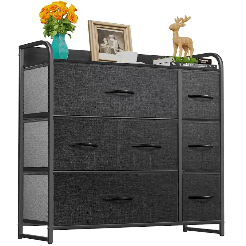 Multifunction 7 Drawers Furniture Storage Chest Grey 7-Drawer Dresser