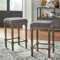 Lifestorey Grafton Turned Leg Counter Stool (Set of 2)