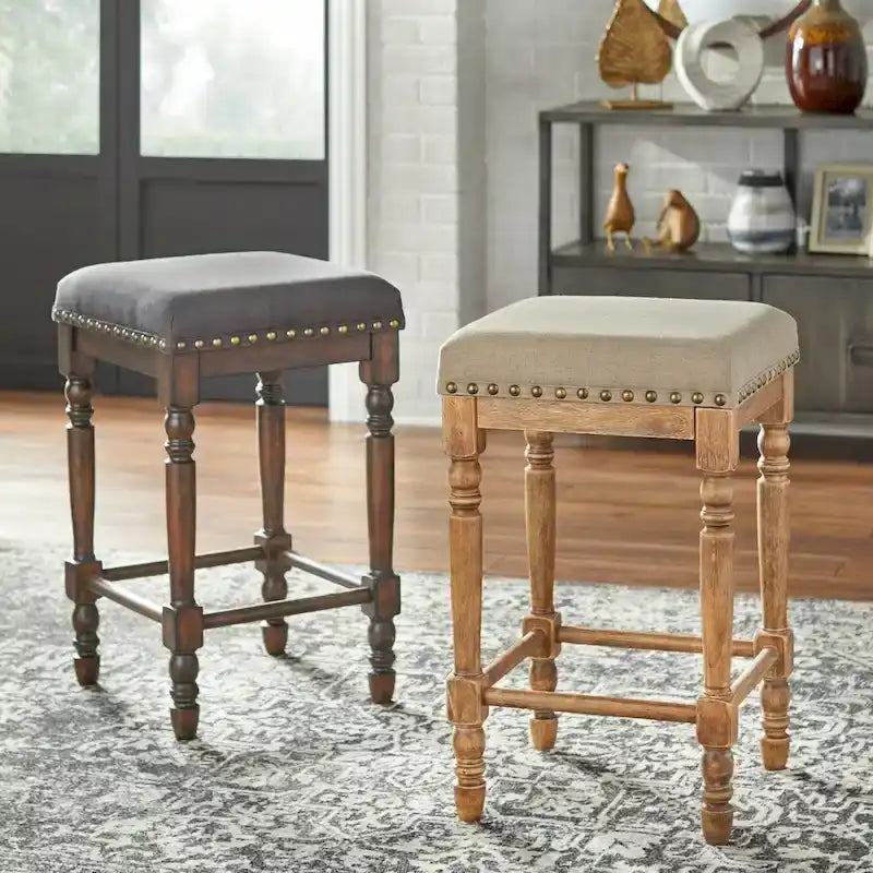 Lifestorey Grafton Turned Leg Counter Stool (Set of 2)
