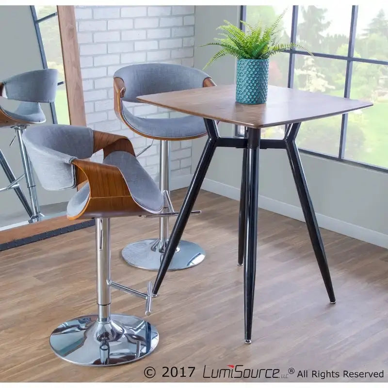 Carson Carrington Sauda Mid-century Modern Walnut WoodAdjustable Bar Stool