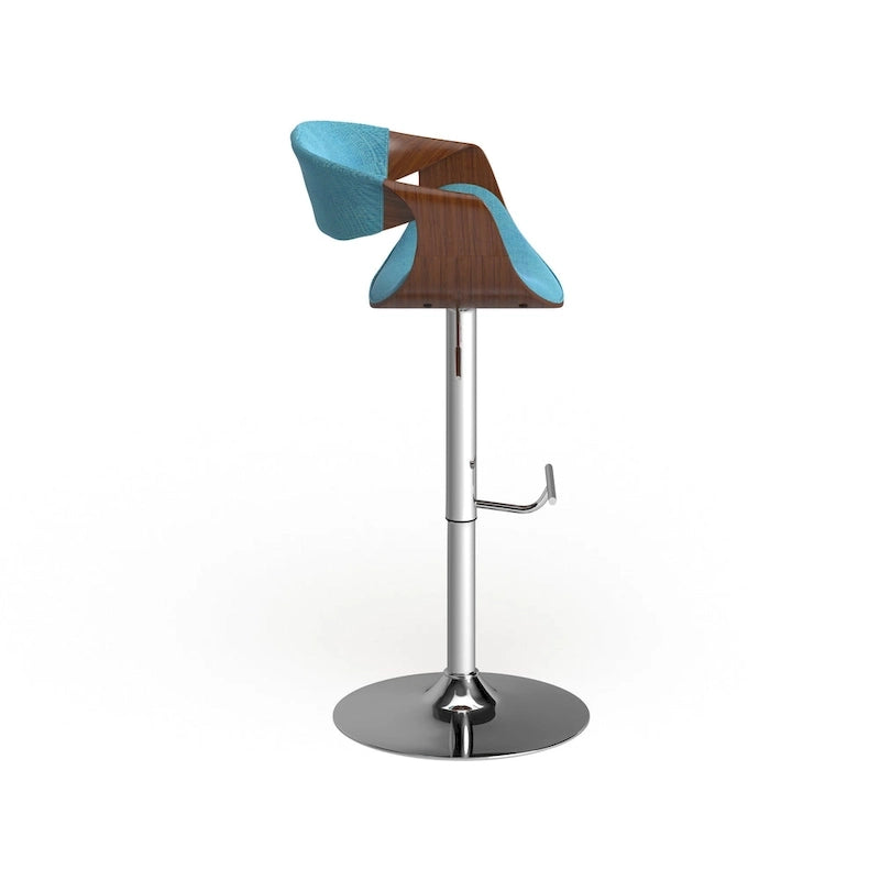 Carson Carrington Sauda Mid-century Modern Walnut WoodAdjustable Bar Stool