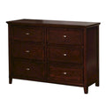 Wese Transitional 56-inch Wide 6-Drawer Solid Wood Dresser by Furniture of America