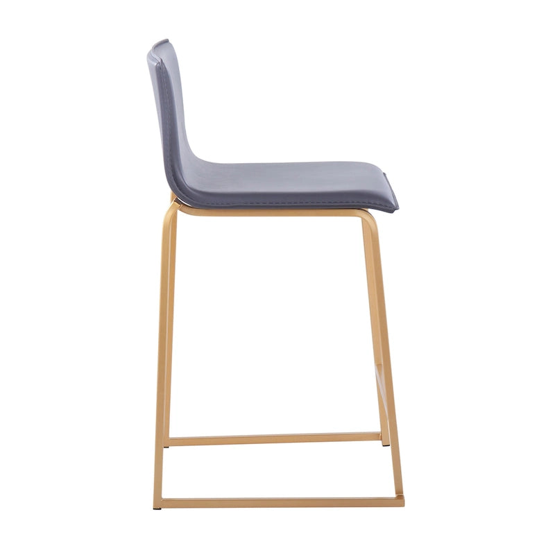 Silver Orchid Mara Upholstered Counter Stool (Set of 2) - N/A