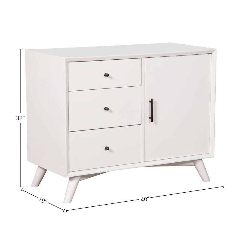 Flynn Wood Accent Cabinet in White