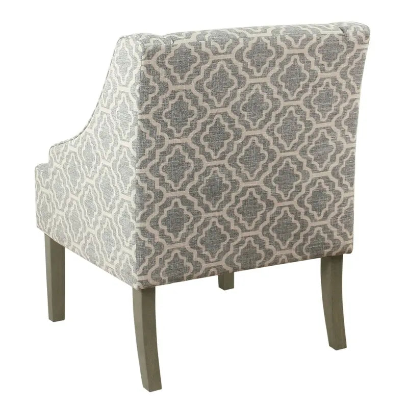 Porch & Den Bohmann Ash Geometric Classic Swoop Arm Chair