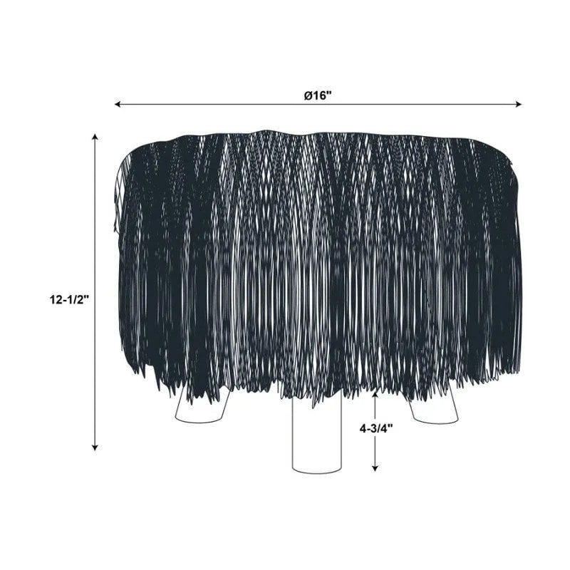 Silver Orchid Karlweis White Shag Faux Fur Ottoman