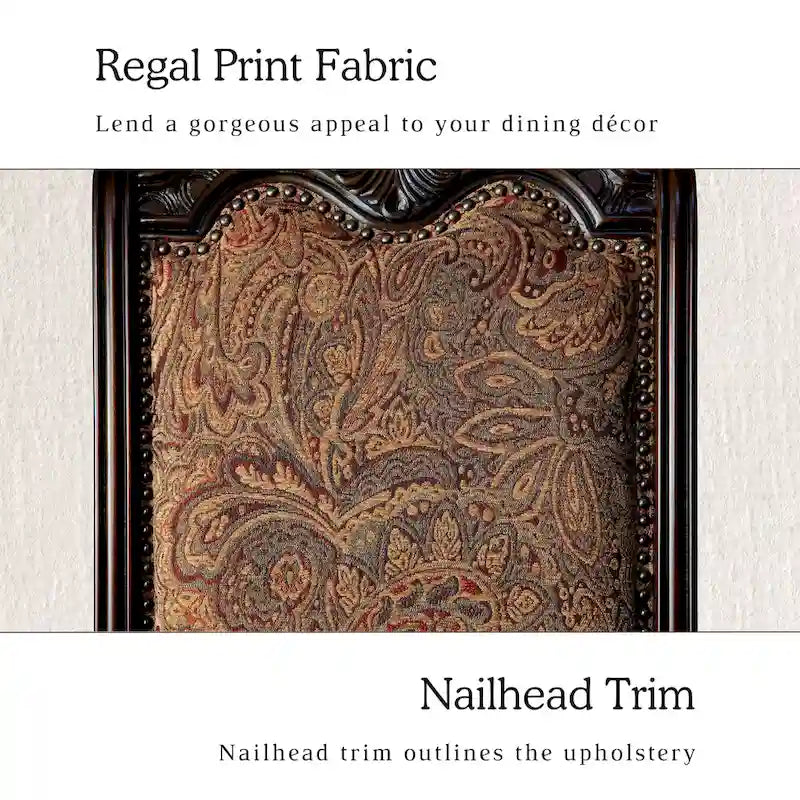 Furniture of America Kova Traditional Cherry Fabric Formal Dining Chairs (Set of 2)