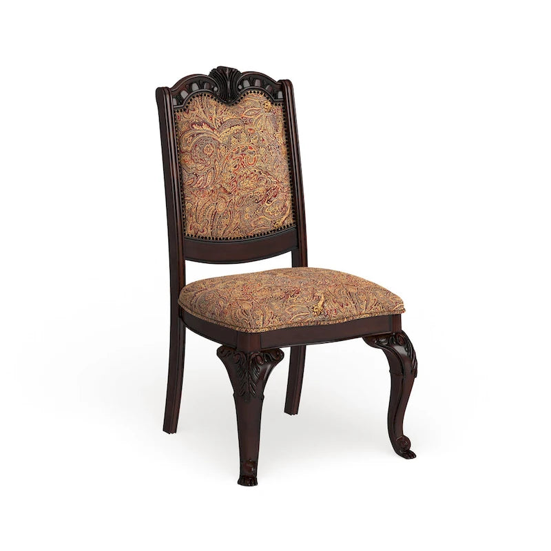 Furniture of America Kova Traditional Cherry Fabric Formal Dining Chairs (Set of 2)