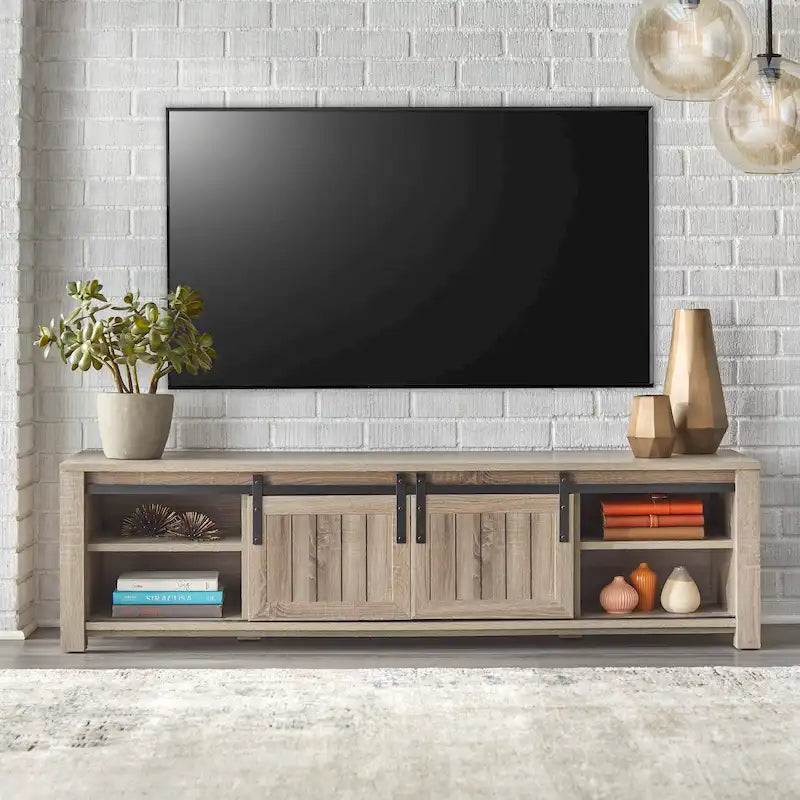 Simple Living Glasbern Barn Door TV Console