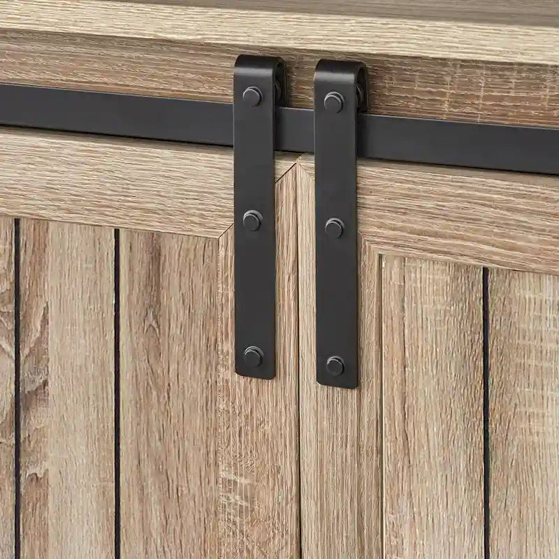 Simple Living Glasbern Barn Door TV Console