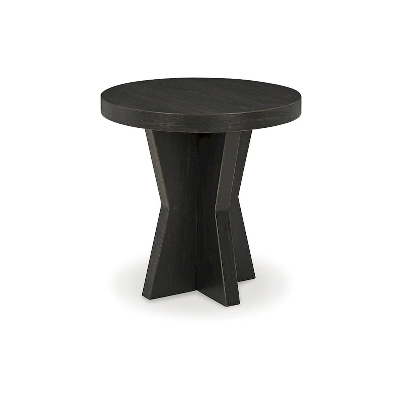 Signature Design by Ashley Galliden Black End Table - 24W x 24D x 24H