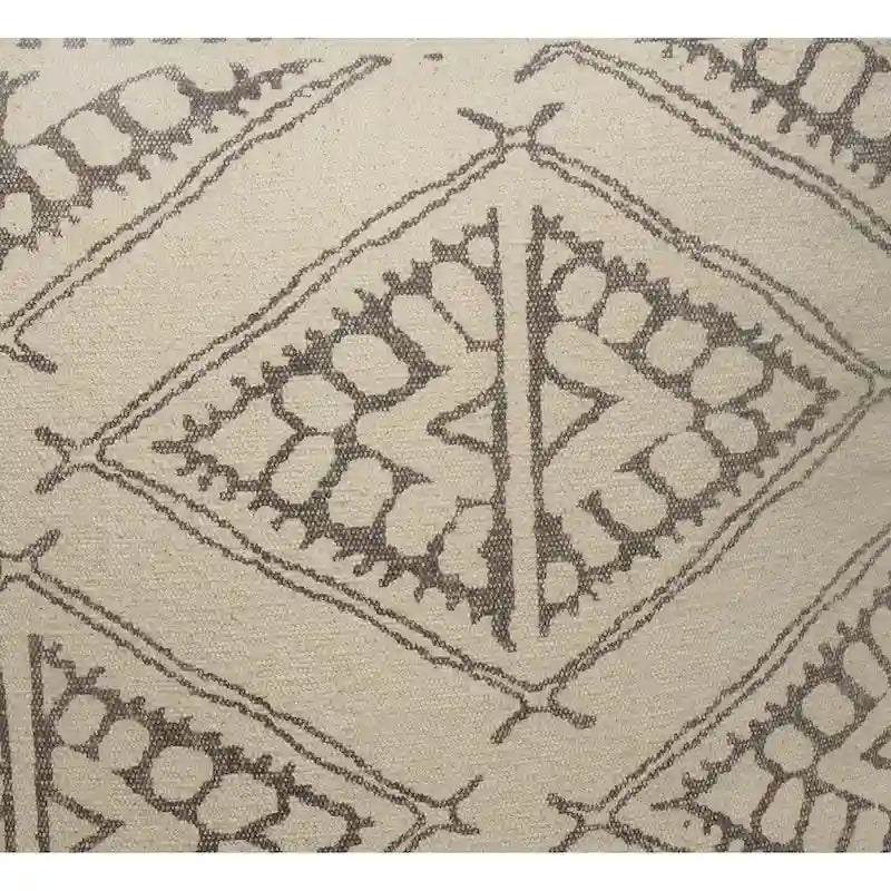 Sevita Handmade Geometric Rustic Farmhouse Pouf