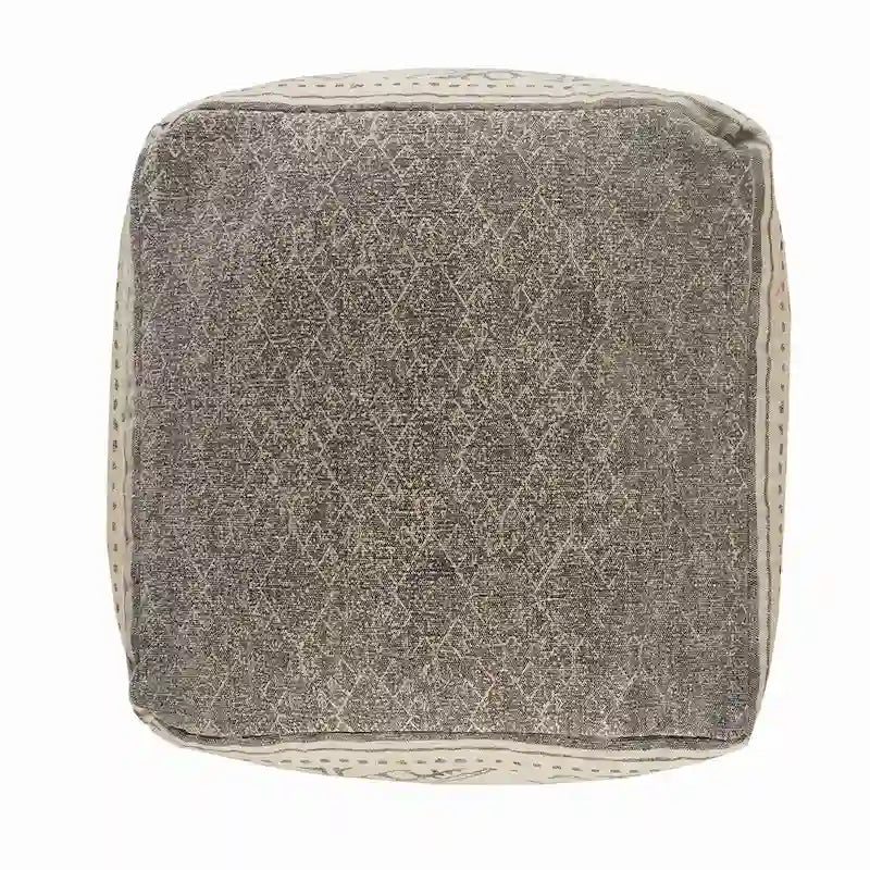 Sevita Handmade Geometric Rustic Farmhouse Pouf