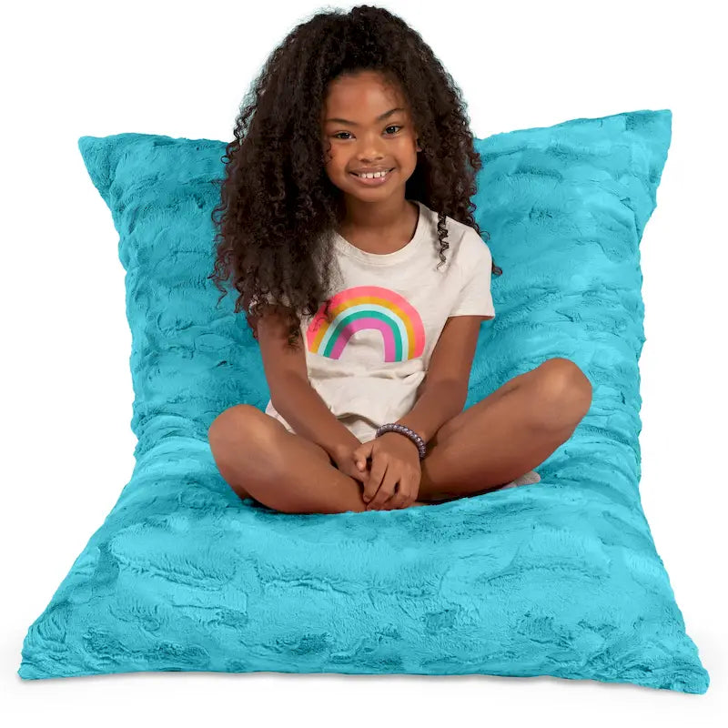 Jaxx Saxx 3.5 Foot Giant Decor Floor Pillow For Kids, Faux-Fur