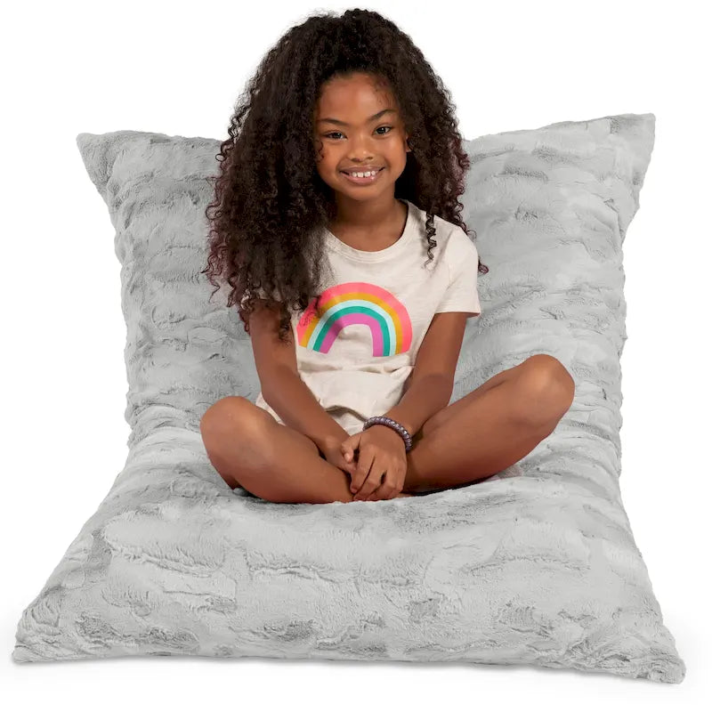 Jaxx Saxx 3.5 Foot Giant Decor Floor Pillow For Kids, Faux-Fur