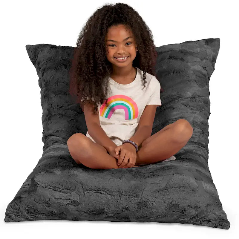 Jaxx Saxx 3.5 Foot Giant Decor Floor Pillow For Kids, Faux-Fur