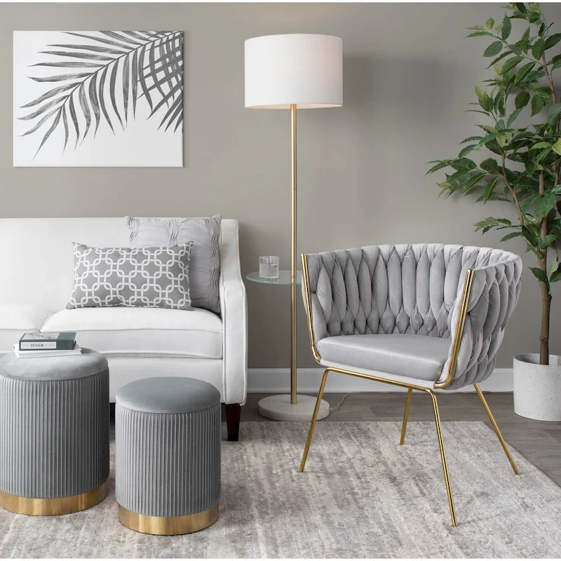 Silver Orchid Braided Erika Chair