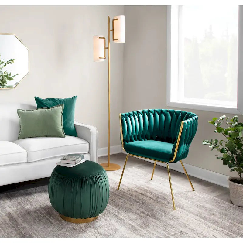 Silver Orchid Braided Erika Chair