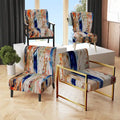 Designart Colorful Abstract Painting Strokes II Upholstered Modern Accent Chair and Arm Chair
