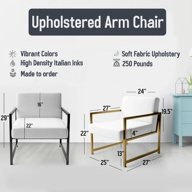 Designart Colorful Abstract Painting Strokes II Upholstered Modern Accent Chair and Arm Chair