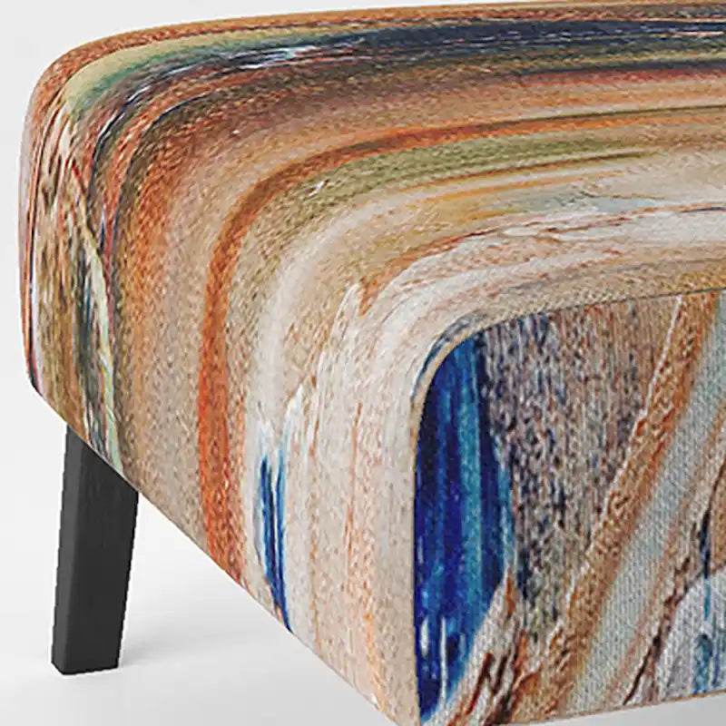 Designart Colorful Abstract Painting Strokes II Upholstered Modern Accent Chair and Arm Chair