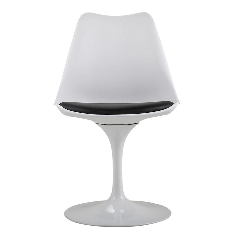 Swivel Tulip Side Chair,Dining Chair with Cushioned Seat and Curved Backrest