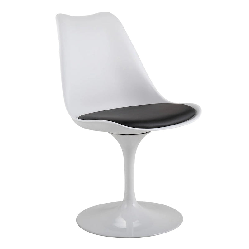 Swivel Tulip Side Chair,Dining Chair with Cushioned Seat and Curved Backrest