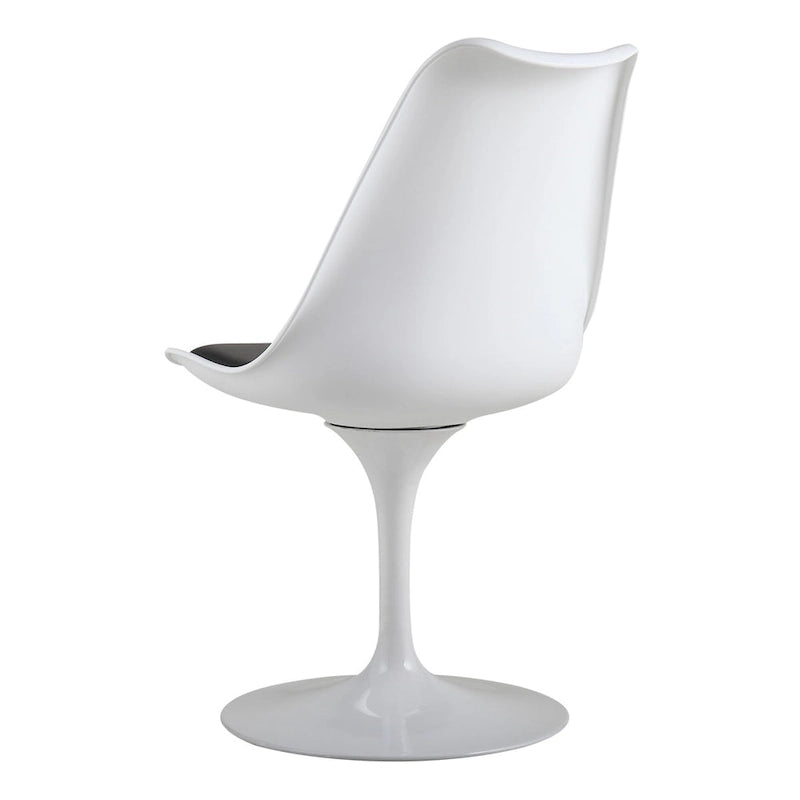 Swivel Tulip Side Chair,Dining Chair with Cushioned Seat and Curved Backrest