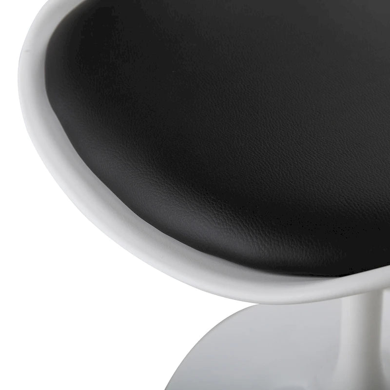 Swivel Tulip Side Chair,Dining Chair with Cushioned Seat and Curved Backrest