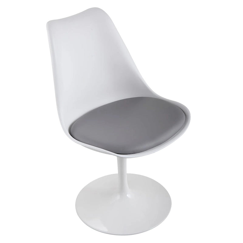 Swivel Tulip Side Chair,Dining Chair with Cushioned Seat and Curved Backrest