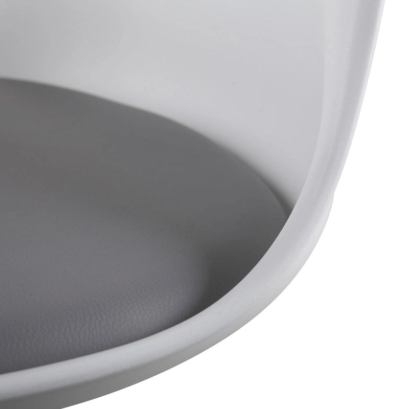 Swivel Tulip Side Chair,Dining Chair with Cushioned Seat and Curved Backrest