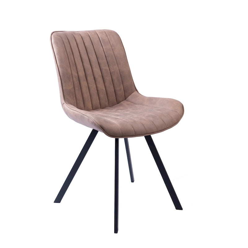 Porthos Home Vue Dining Chairs Set of 2, Microfiber and Metal Legs